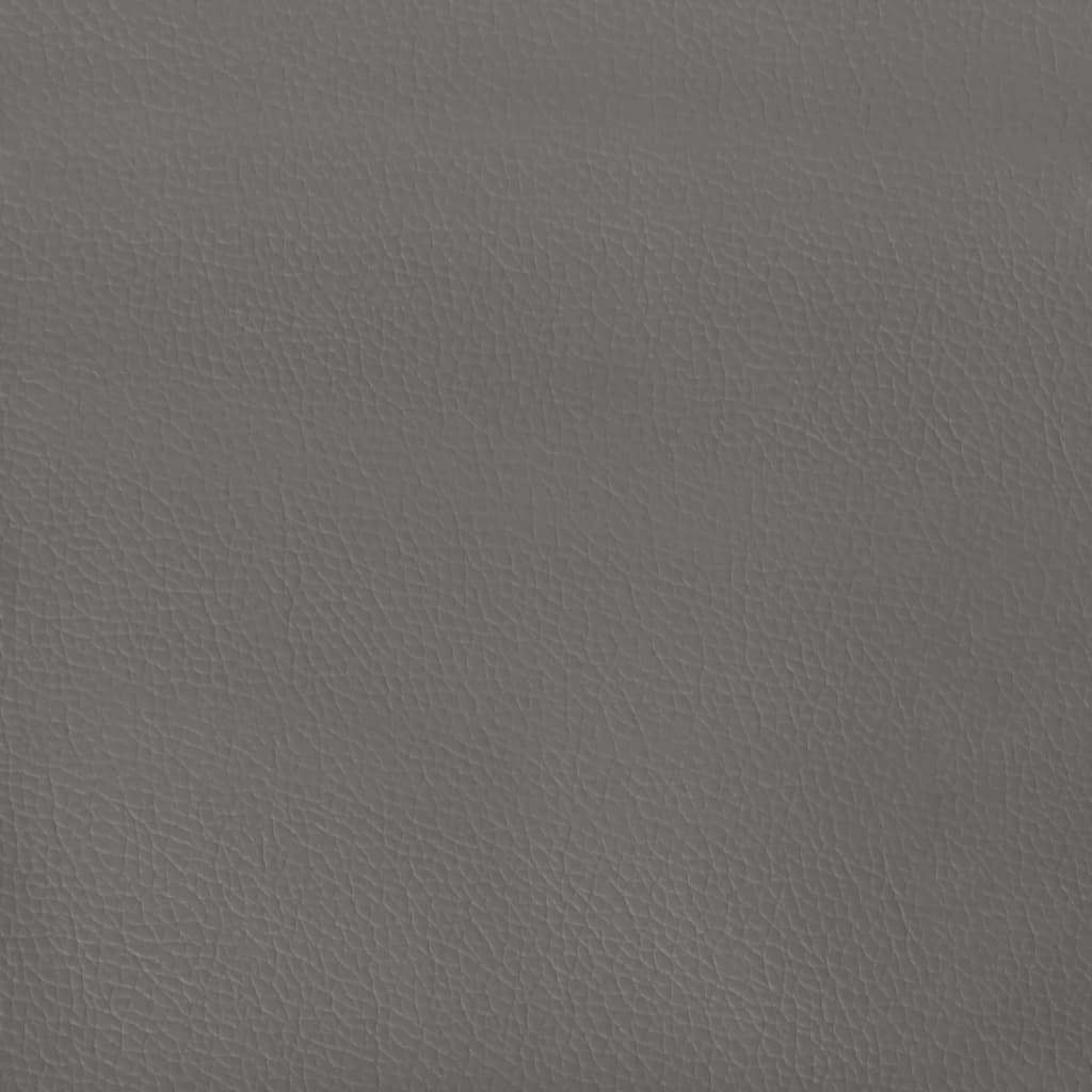 Kopfteil mit Ohren Grau 103x16x78/88 cm Kunstleder