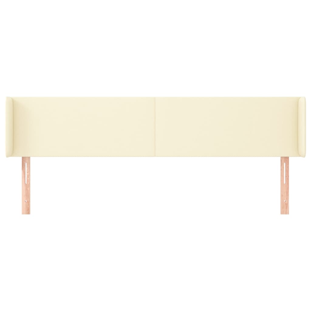 Kopfteil mit Ohren Creme 183x16x78/88 cm Kunstleder