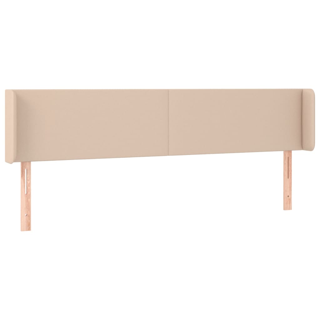 Kopfteil mit Ohren Cappuccino-Braun 183x16x78/88 cm Kunstleder
