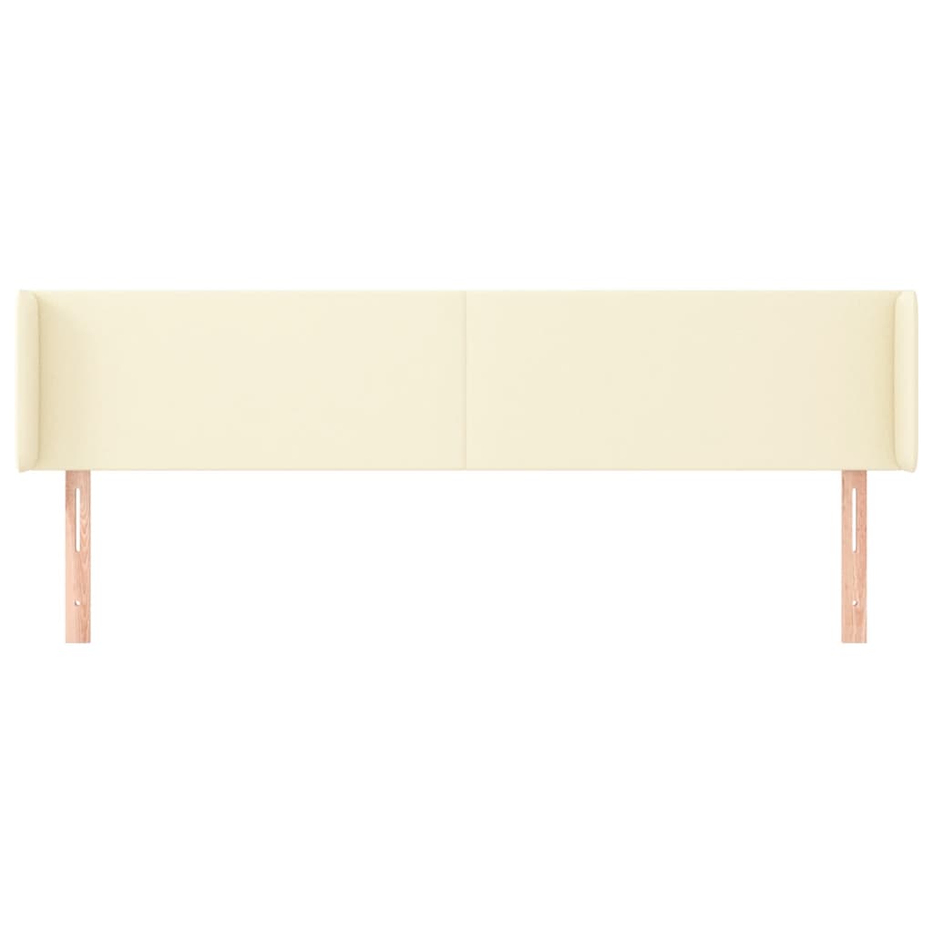 Kopfteil mit Ohren Creme 203x16x78/88 cm Kunstleder