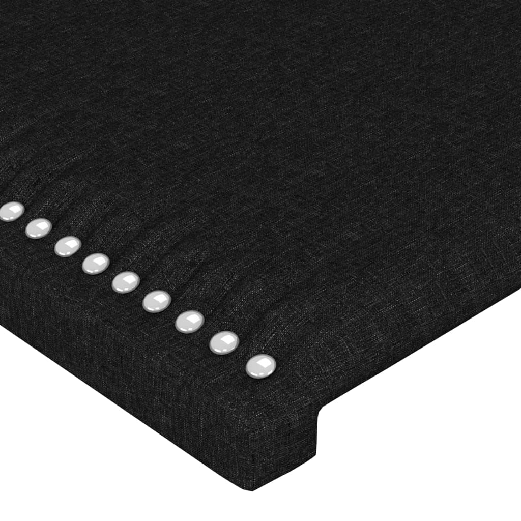 Kopfteil mit Ohren Schwarz 93x16x78/88 cm Stoff