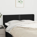 Kopfteil mit Ohren Schwarz 147x16x78/88 cm Stoff
