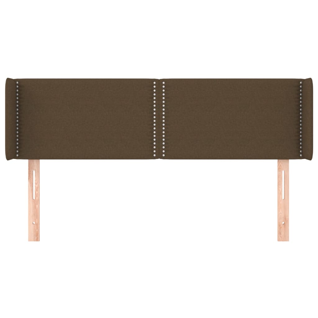 Kopfteil mit Ohren Dunkelbraun 147x16x78/88 cm Stoff