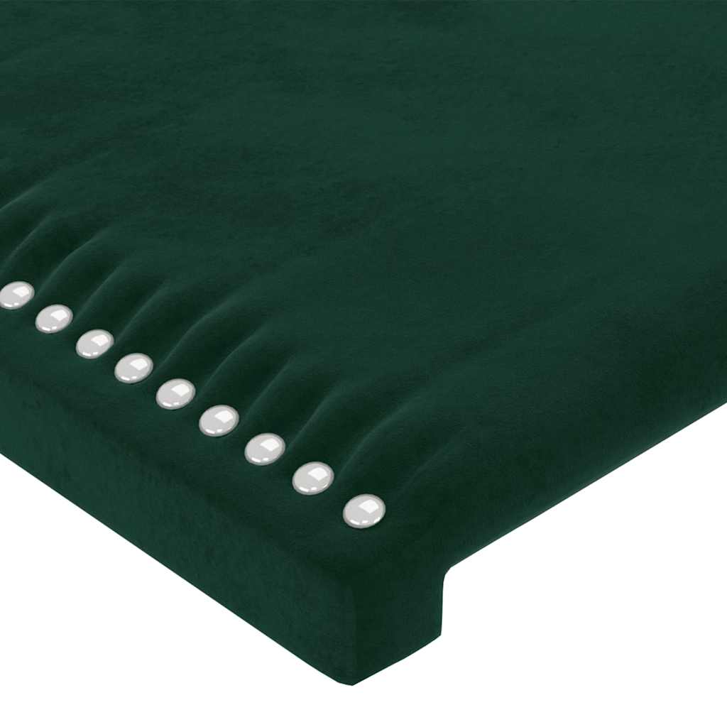Kopfteil mit Ohren Dunkelgrün 203x16x78/88 cm Samt