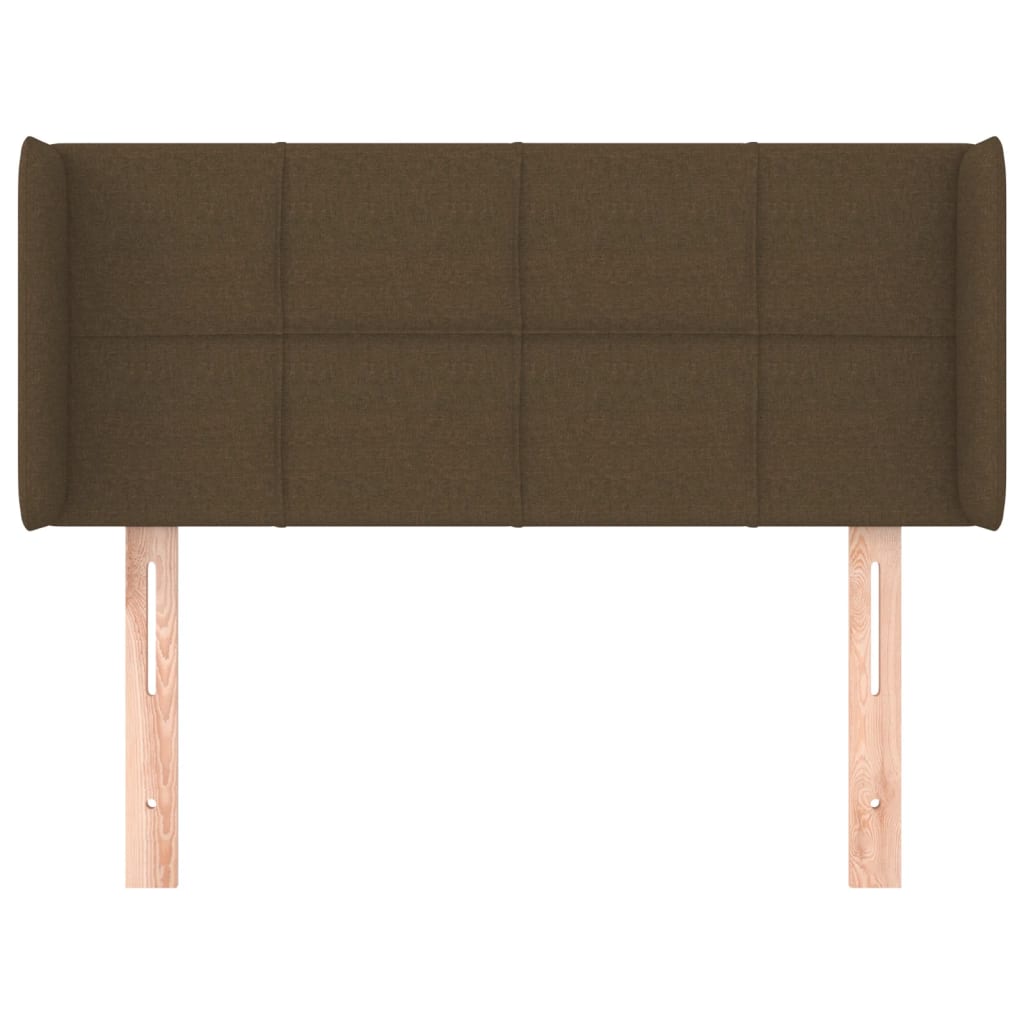 Kopfteil mit Ohren Dunkelbraun 83x16x78/88 cm Stoff