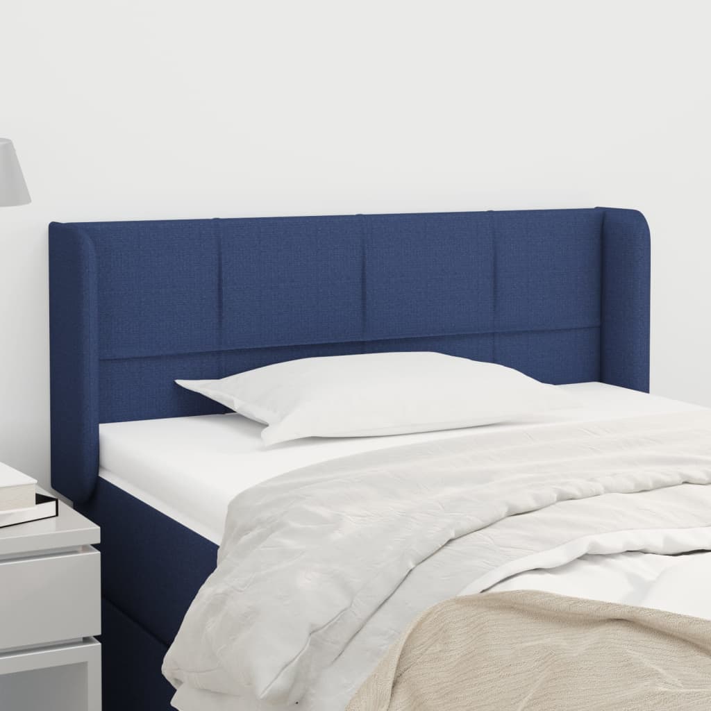 Kopfteil mit Ohren Blau 83x16x78/88 cm Stoff