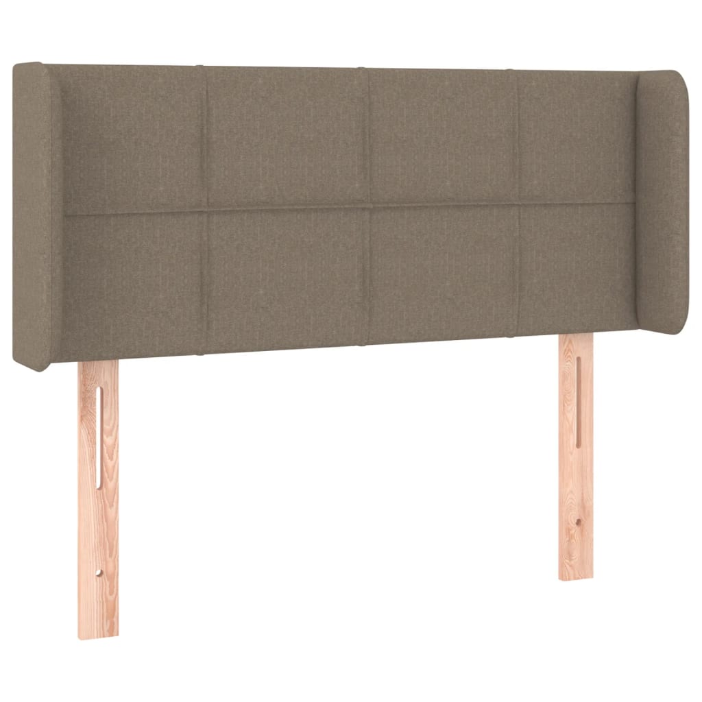 Kopfteil mit Ohren Taupe 93x16x78/88 cm Stoff