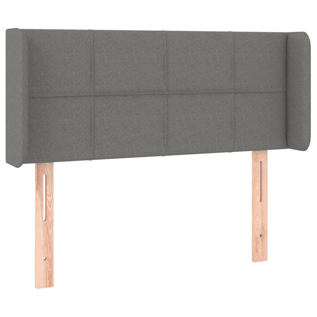 Kopfteil mit Ohren Dunkelgrau 103x16x78/88 cm Stoff