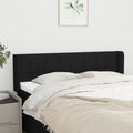 Kopfteil mit Ohren Schwarz 147x16x78/88 cm Stoff