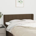 Kopfteil mit Ohren Dunkelbraun 147x16x78/88 cm Stoff