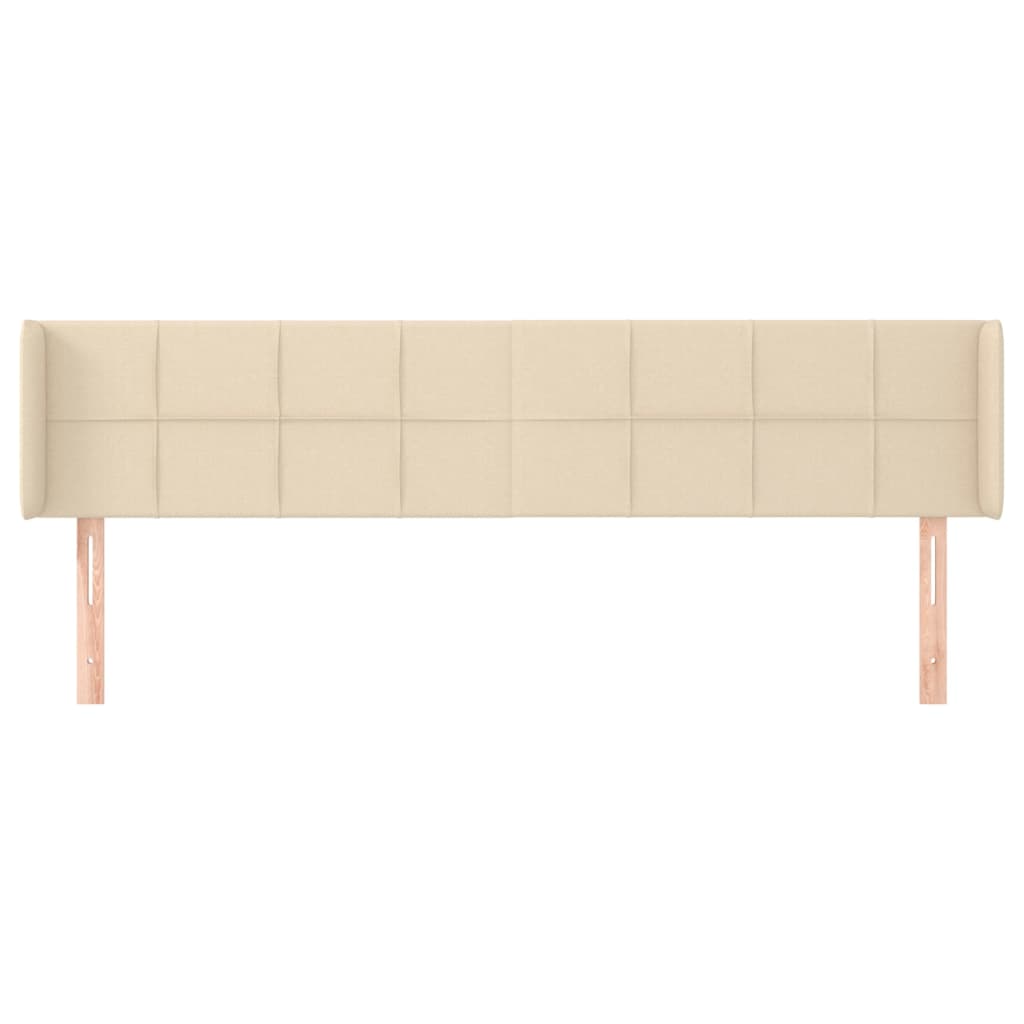 Kopfteil mit Ohren Creme 163x16x78/88 cm Stoff
