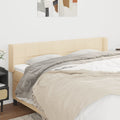 Kopfteil mit Ohren Creme 163x16x78/88 cm Stoff