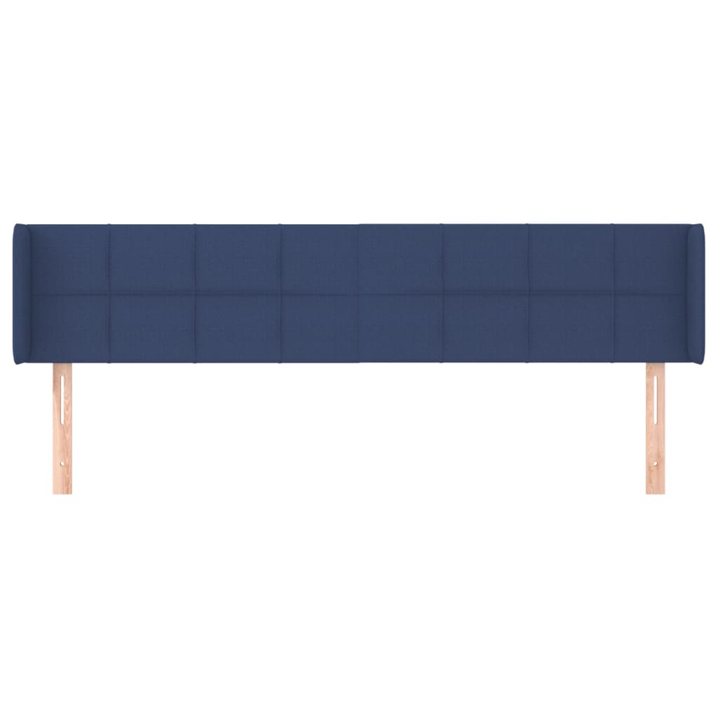 Kopfteil mit Ohren Blau 163x16x78/88 cm Stoff