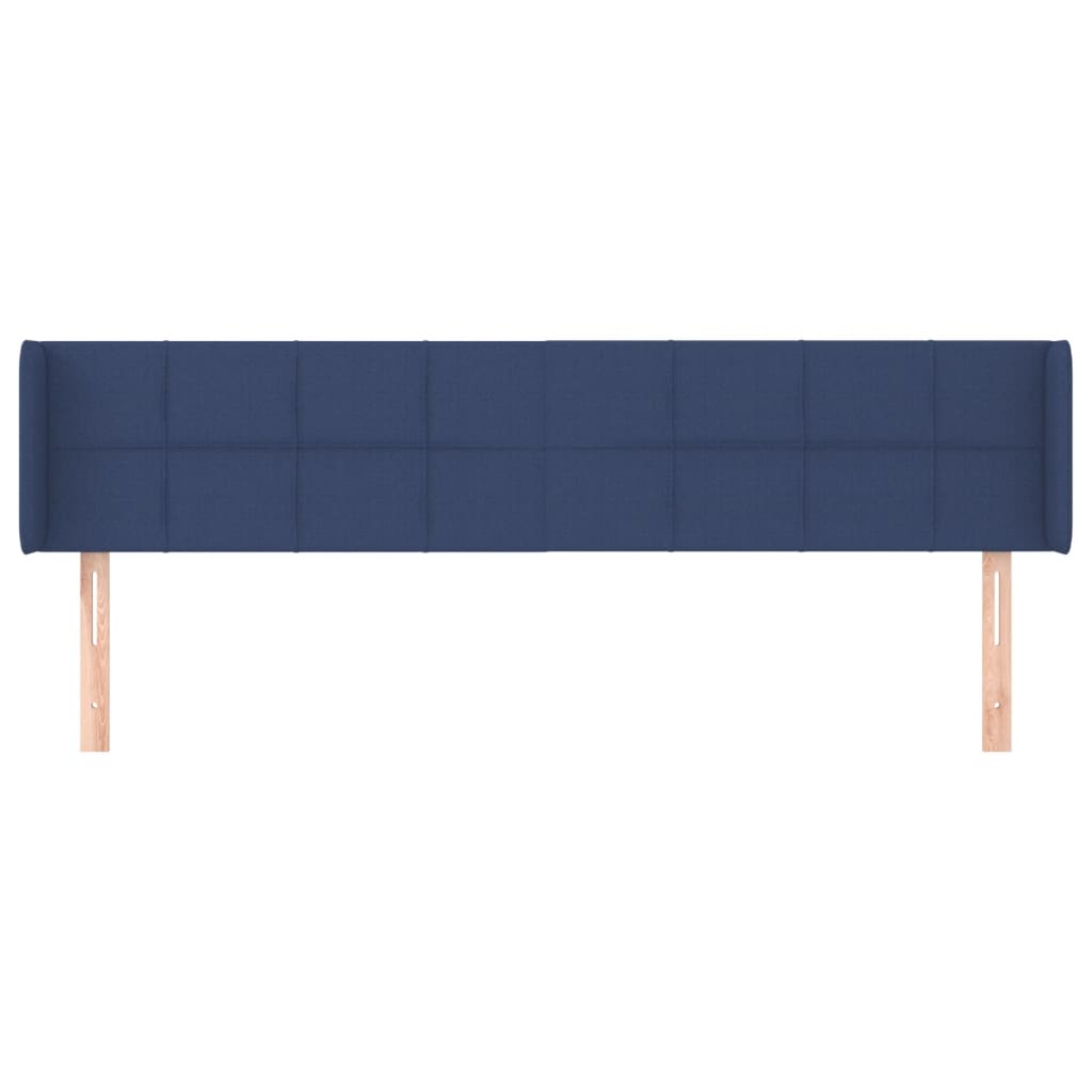 Kopfteil mit Ohren Blau 183x16x78/88 cm Stoff