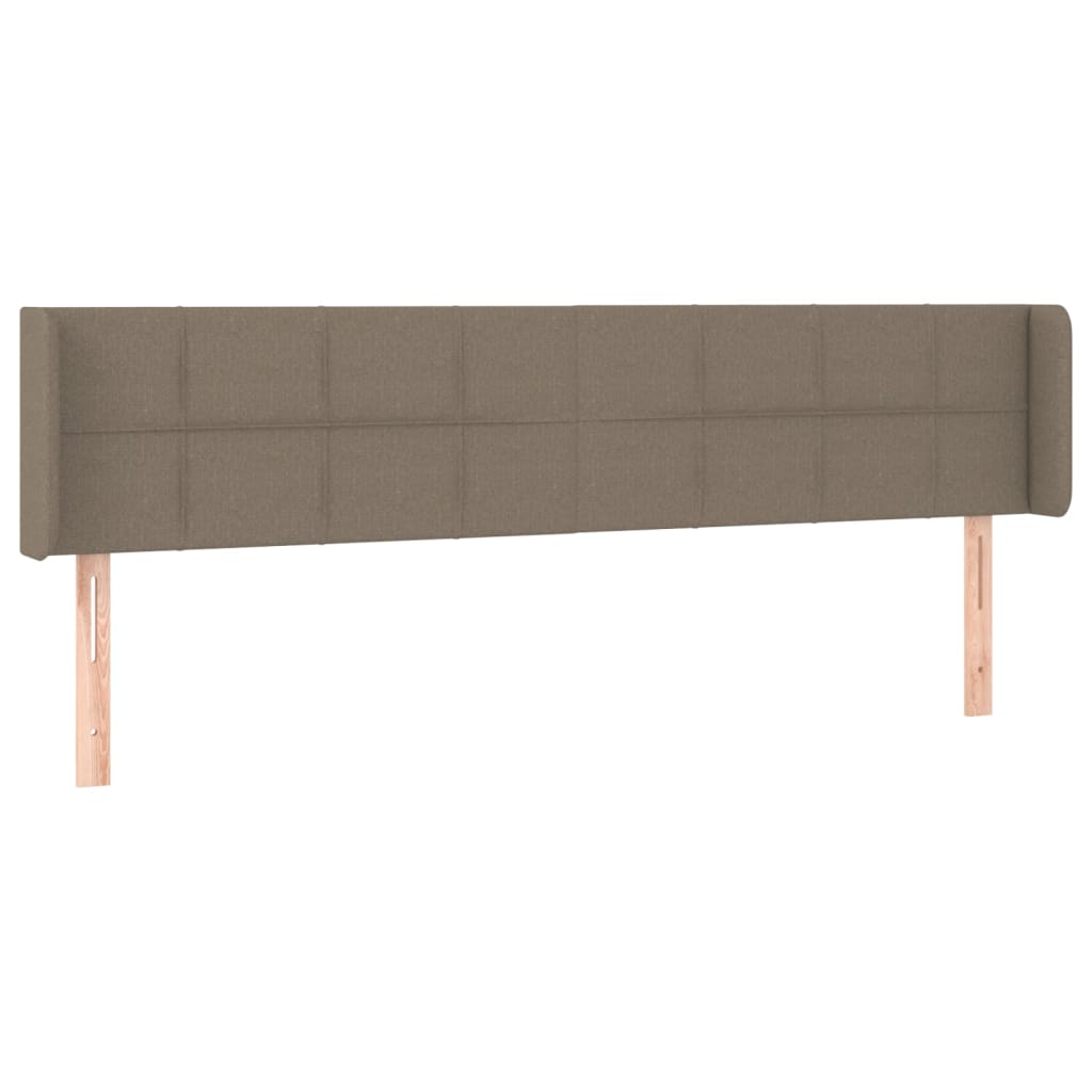 Kopfteil mit Ohren Taupe 203x16x78/88 cm Stoff