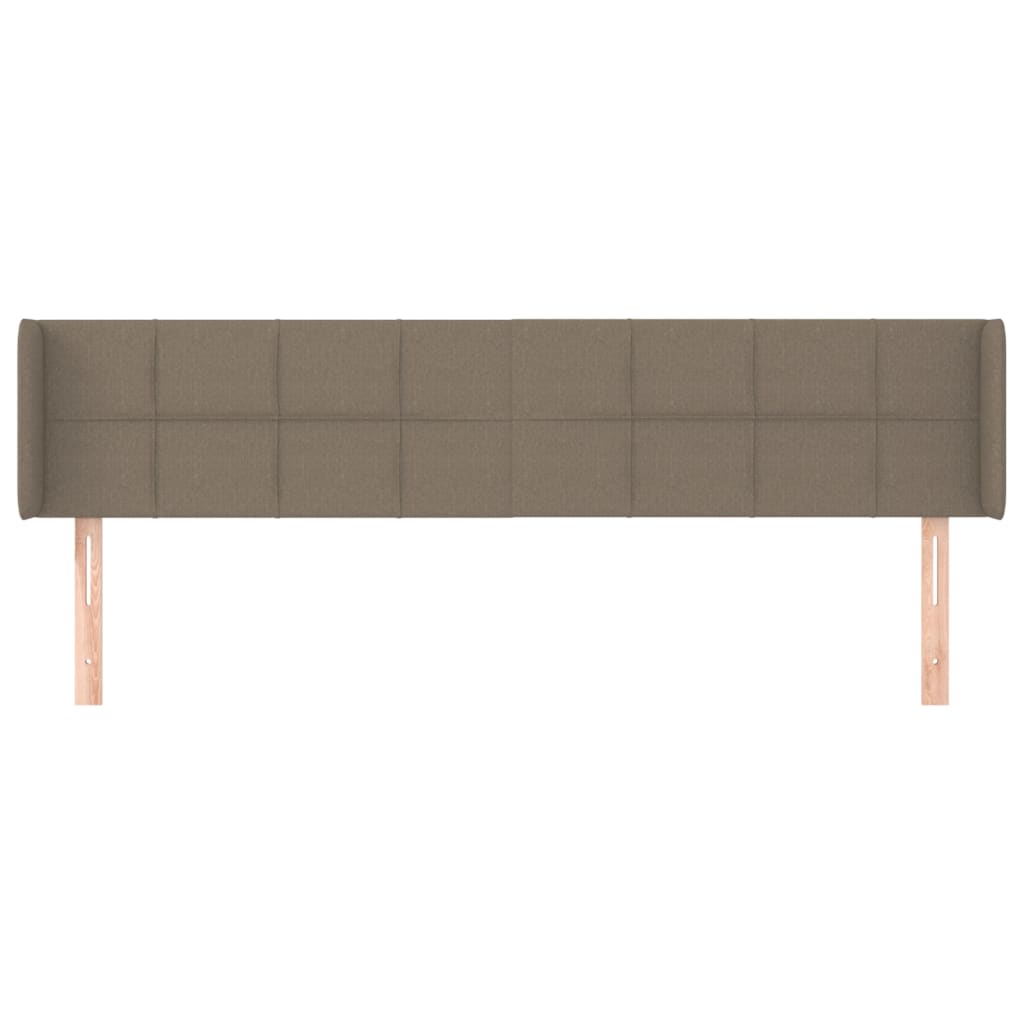 Kopfteil mit Ohren Taupe 203x16x78/88 cm Stoff