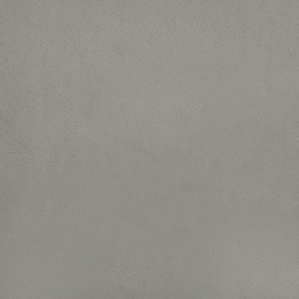Kopfteil mit Ohren Hellgrau 93x16x78/88 cm Samt