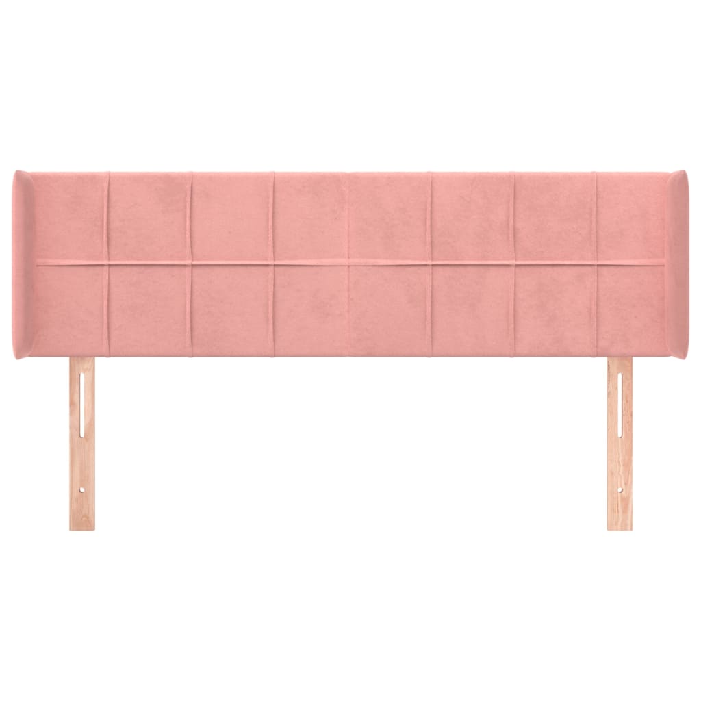 Kopfteil mit Ohren Rosa 147x16x78/88 cm Samt