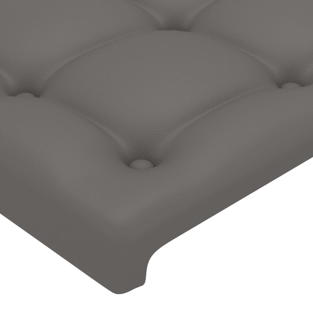 Kopfteil mit Ohren Grau 83x16x78/88 cm Kunstleder
