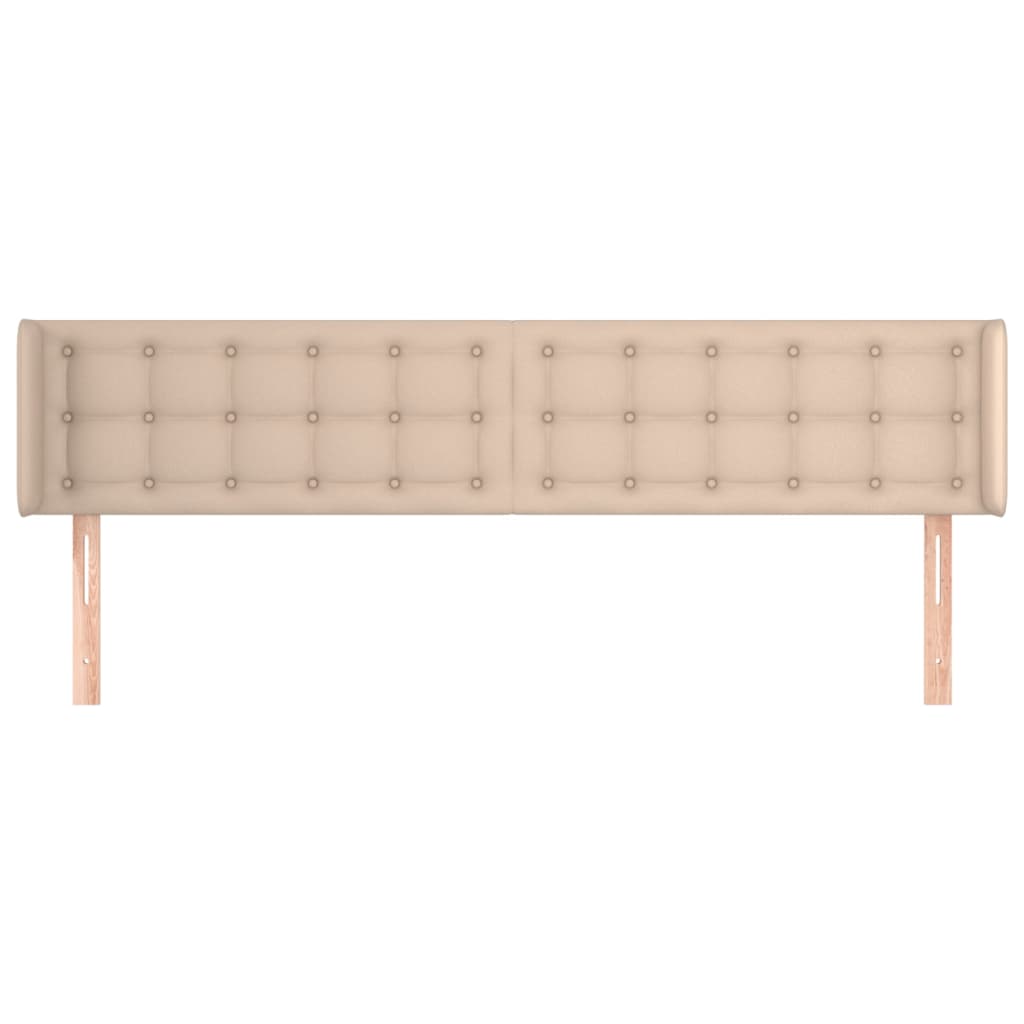 Kopfteil mit Ohren Cappuccino-Braun 163x16x78/88 cm Kunstleder