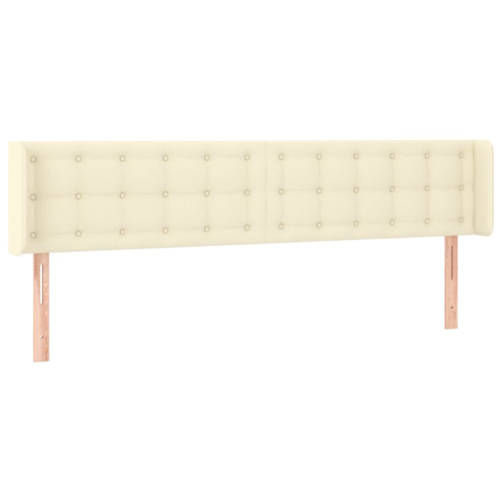 Kopfteil mit Ohren Creme 203x16x78/88 cm Kunstleder