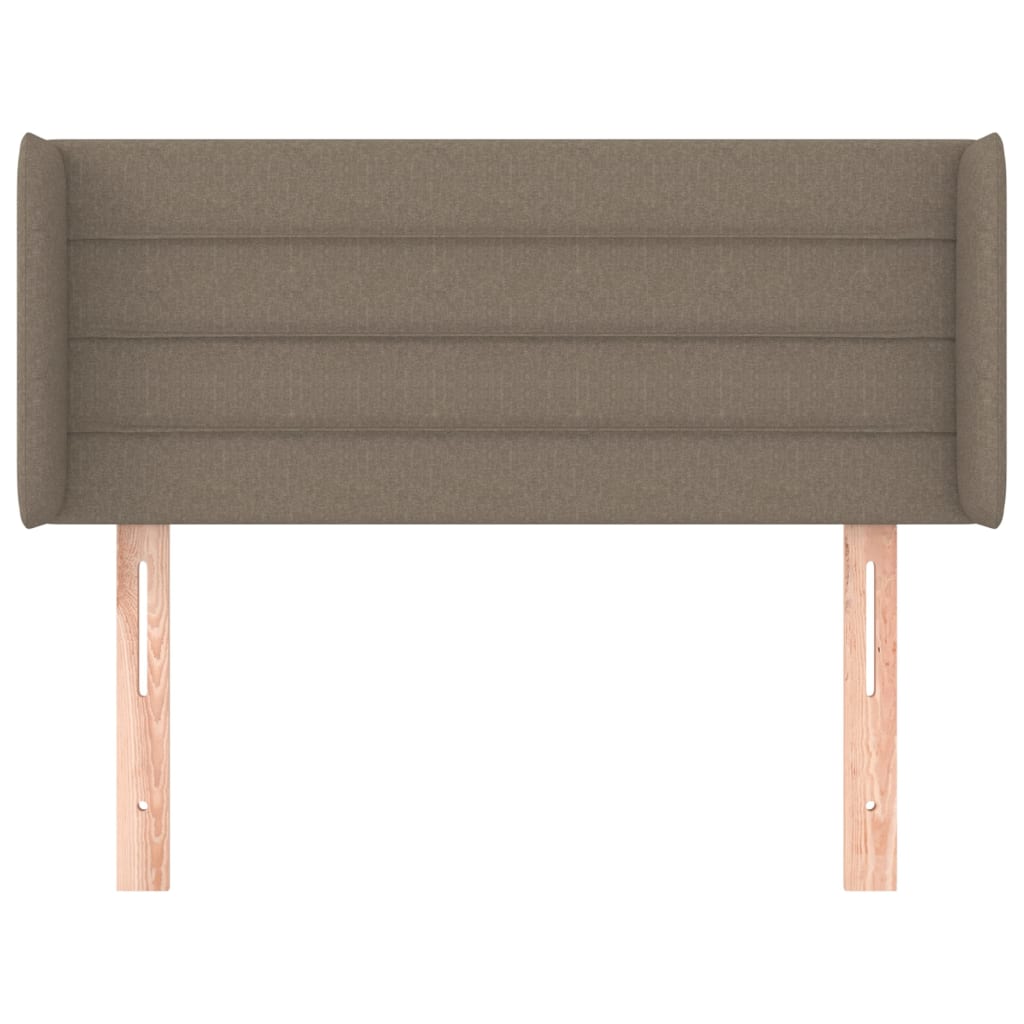 Kopfteil mit Ohren Taupe 93x16x78/88 cm Stoff