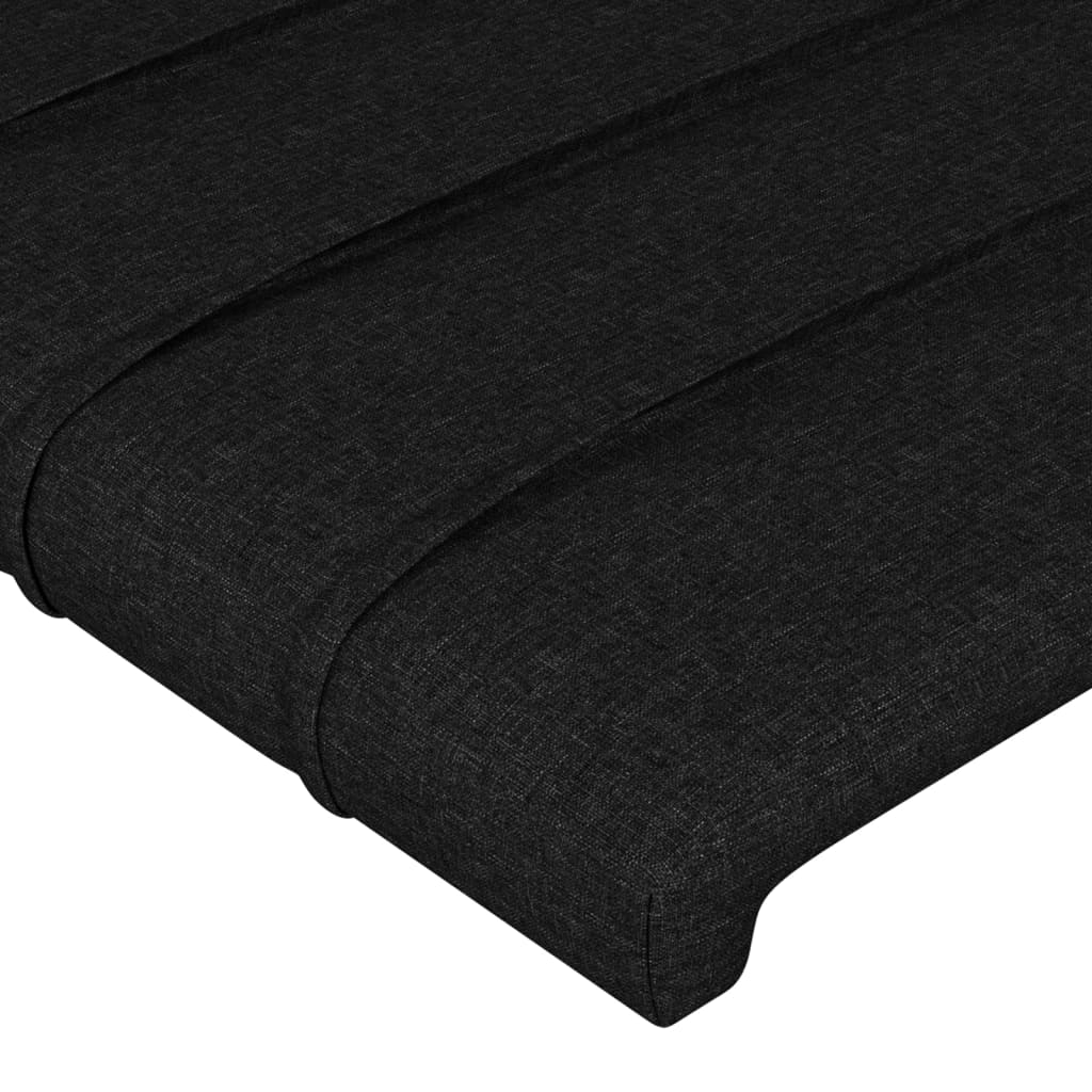 Kopfteil mit Ohren Schwarz 103x16x78/88 cm Stoff