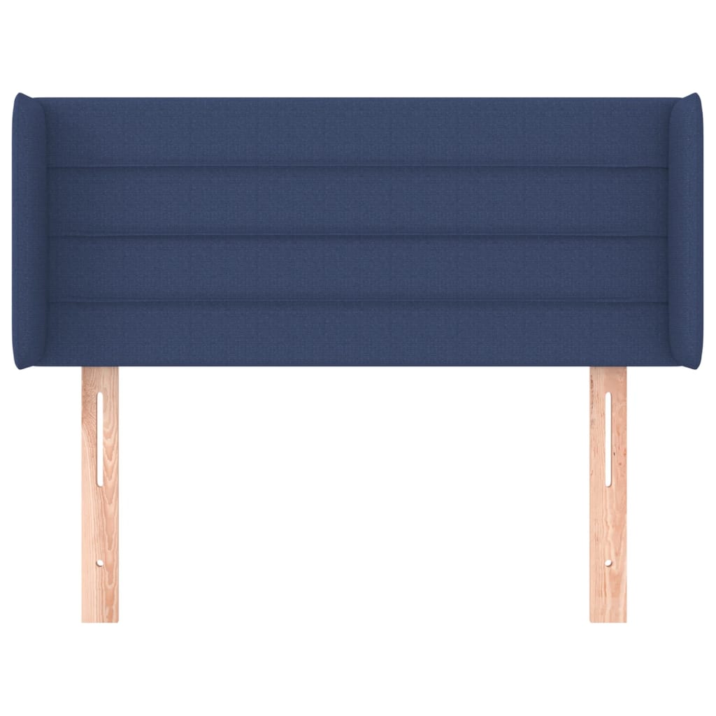 Kopfteil mit Ohren Blau 103x16x78/88 cm Stoff