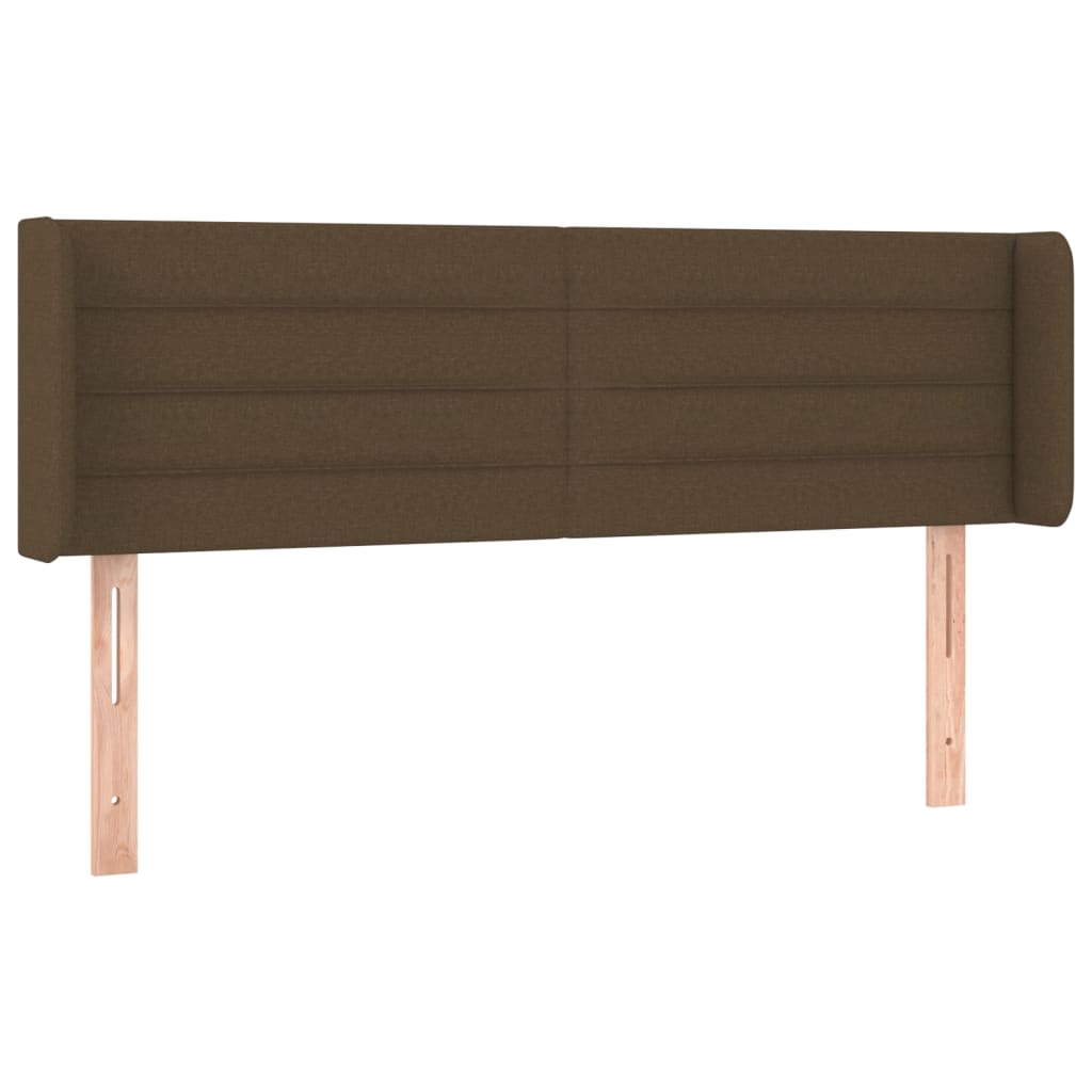 Kopfteil mit Ohren Dunkelbraun 147x16x78/88 cm Stoff