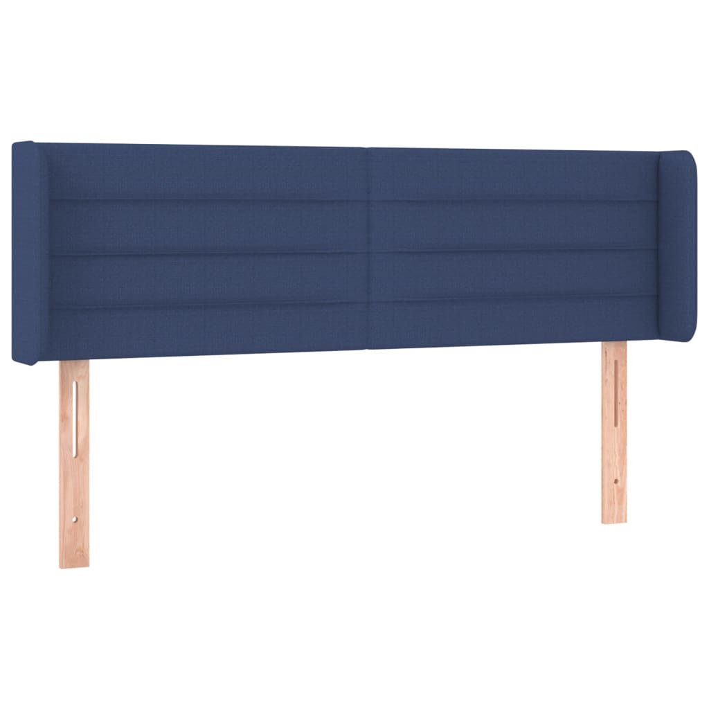 Kopfteil mit Ohren Blau 147x16x78/88 cm Stoff
