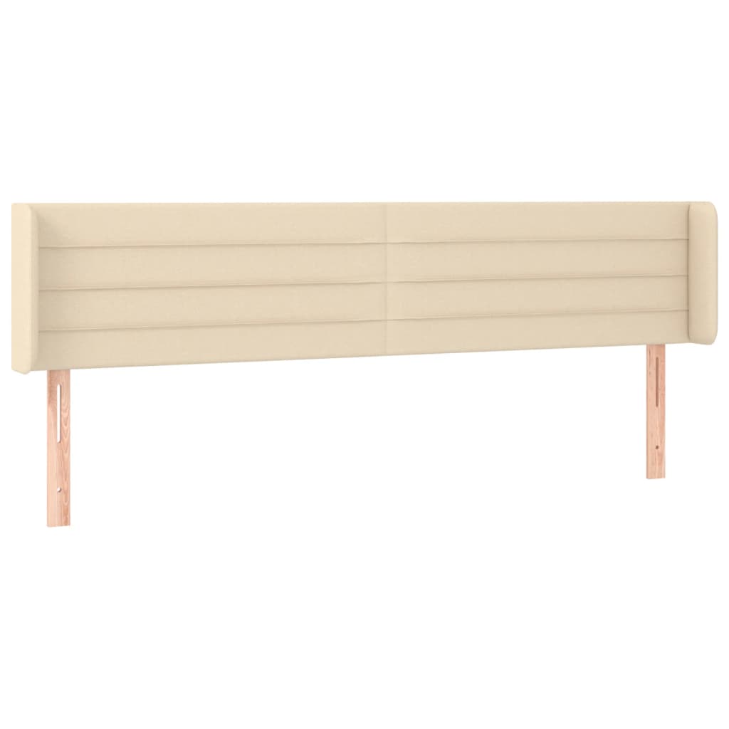 Kopfteil mit Ohren Creme 203x16x78/88 cm Stoff