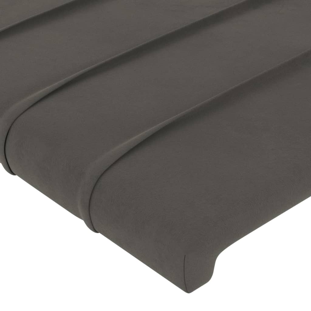 Kopfteil mit Ohren Dunkelgrau 163x16x78/88 cm Samt
