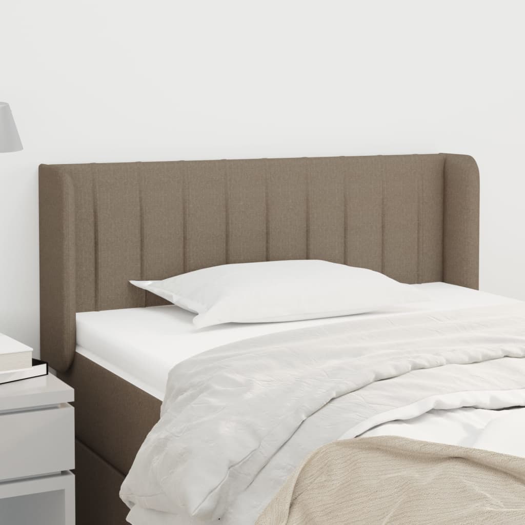 Kopfteil mit Ohren Taupe 93x16x78/88 cm Stoff