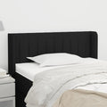 Kopfteil mit Ohren Schwarz 103x16x78/88 cm Stoff