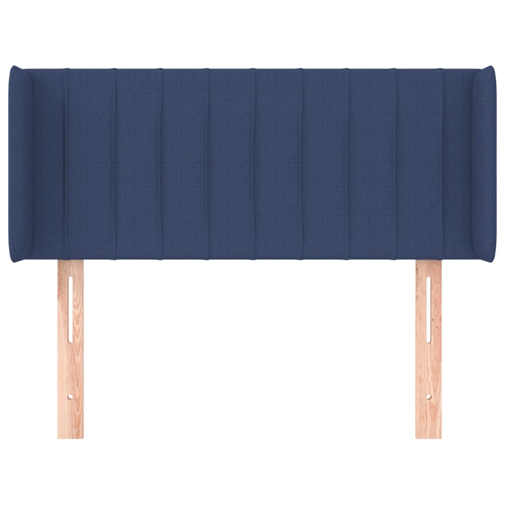 Kopfteil mit Ohren Blau 103x16x78/88 cm Stoff