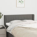Kopfteil mit Ohren Dunkelgrau 147x16x78/88 cm Stoff