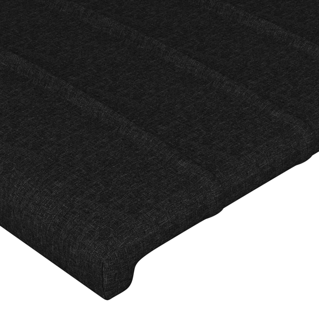 Kopfteil mit Ohren Schwarz 147x16x78/88 cm Stoff