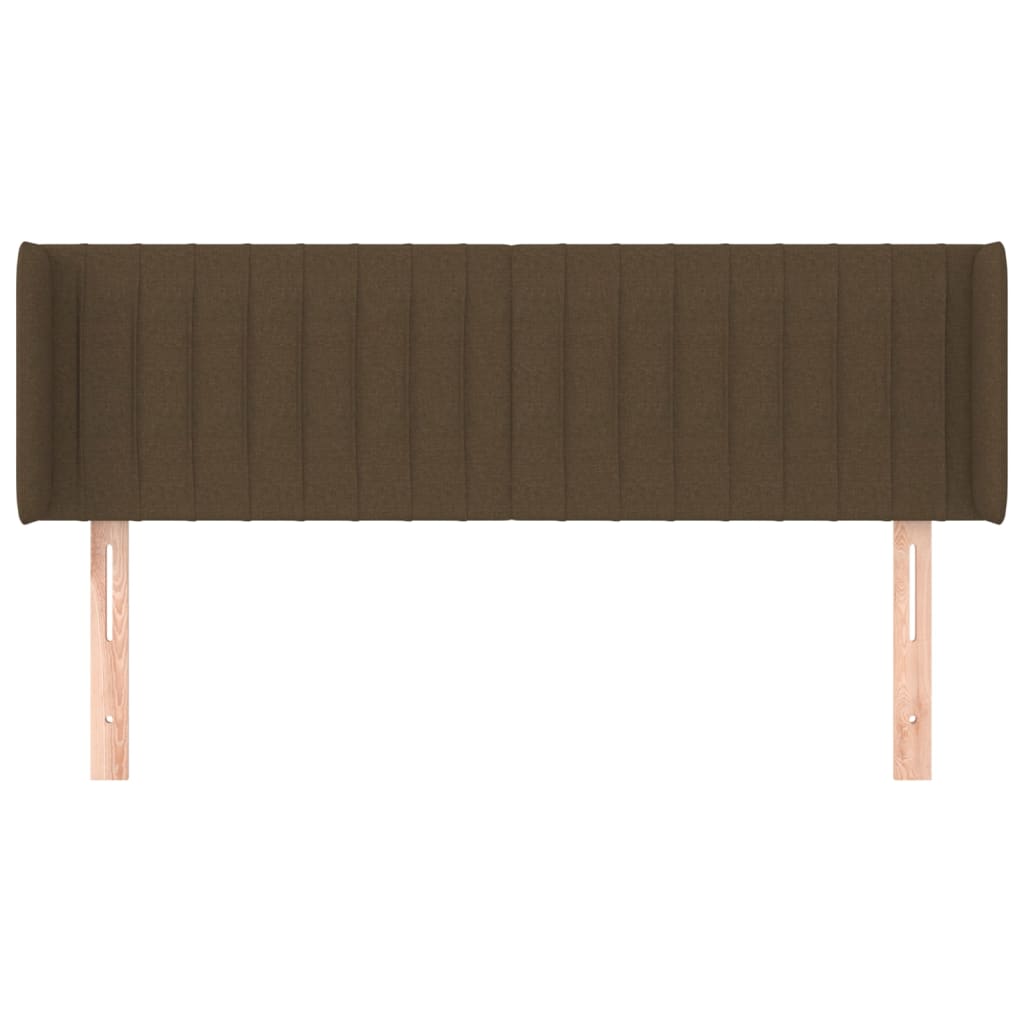 Kopfteil mit Ohren Dunkelbraun 147x16x78/88 cm Stoff