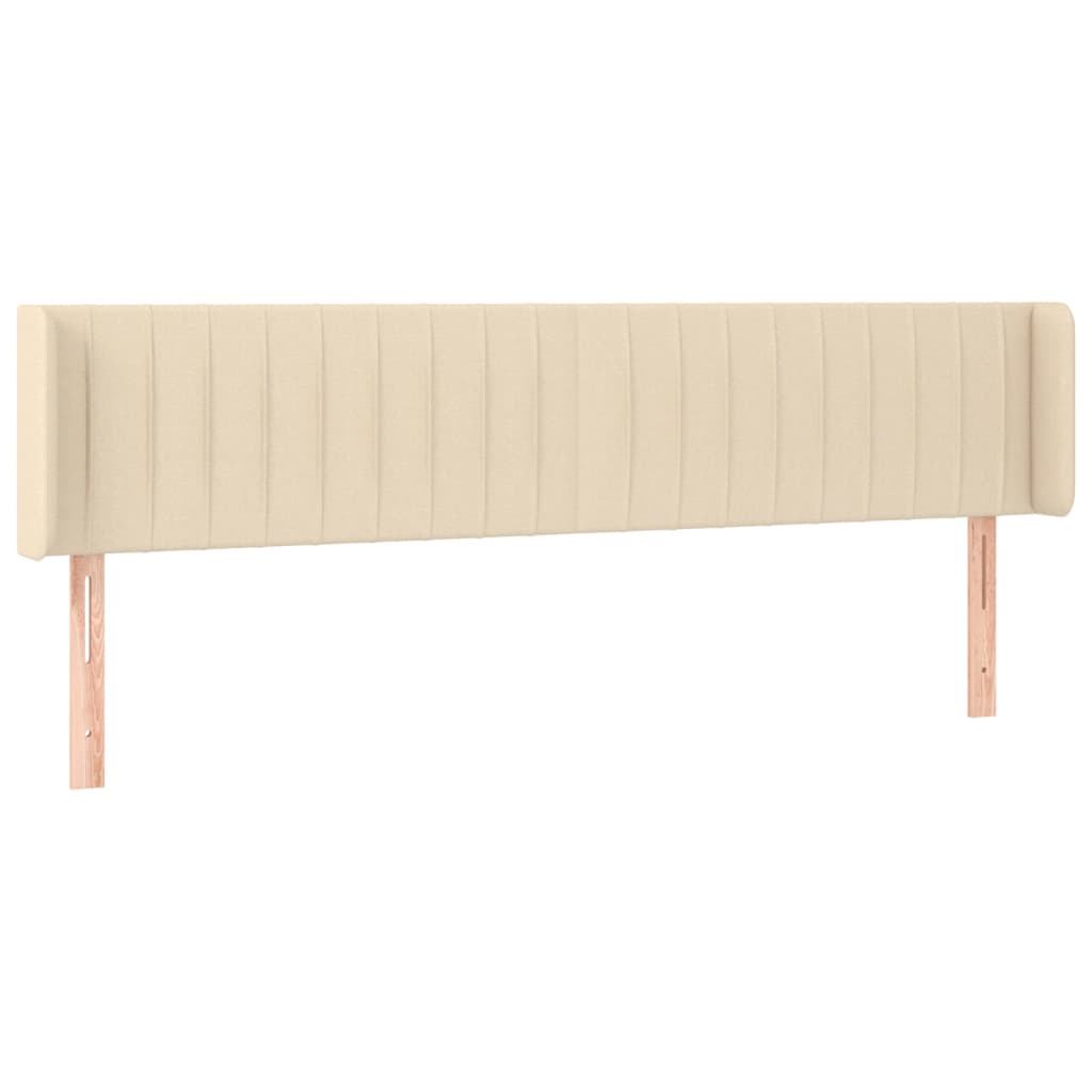 Kopfteil mit Ohren Creme 183x16x78/88 cm Stoff