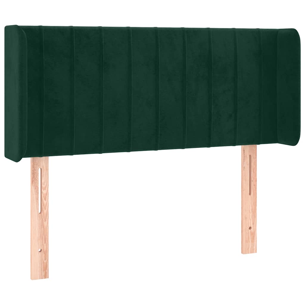 Kopfteil mit Ohren Dunkelgrün 103x16x78/88 cm Samt