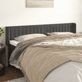 Kopfteil mit Ohren Dunkelgrau 183x16x78/88 cm Samt