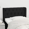 Kopfteil mit Ohren Schwarz 83x16x78/88 cm Stoff