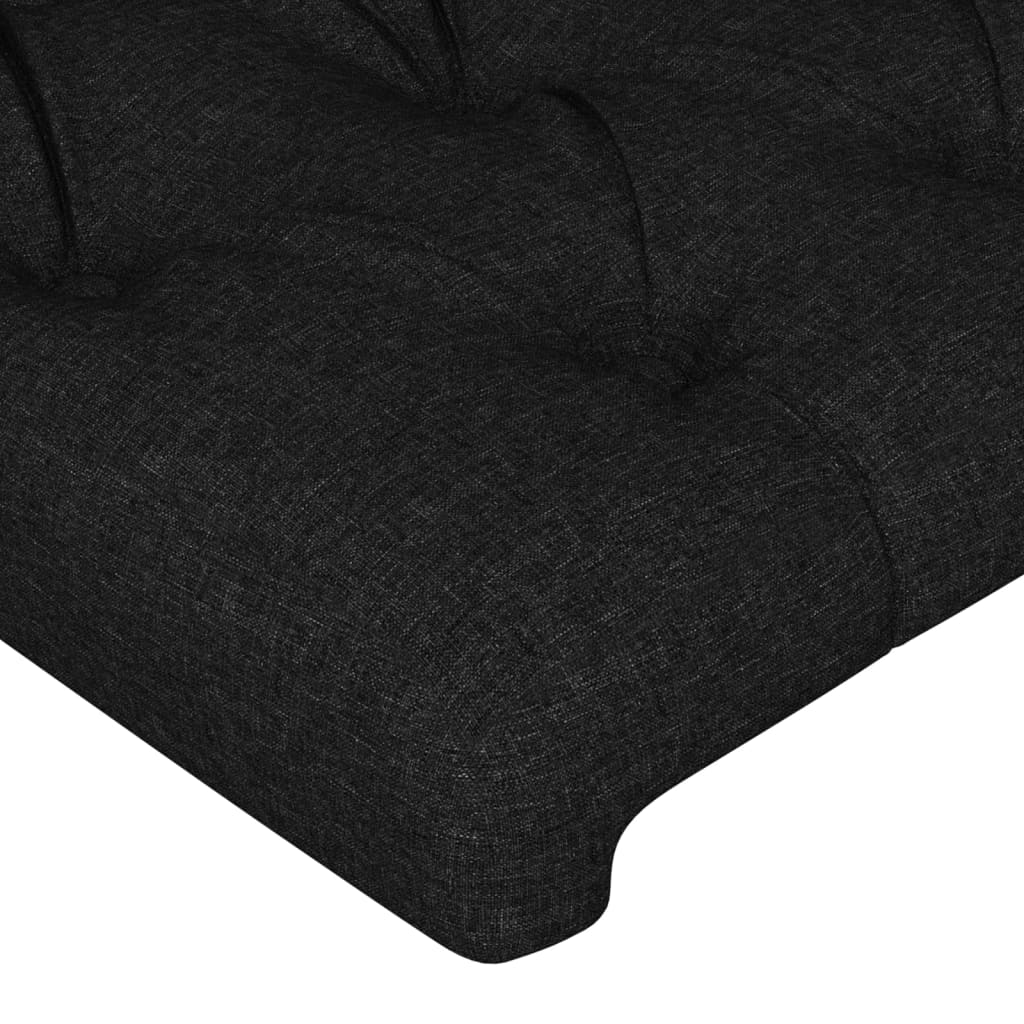 Kopfteil mit Ohren Schwarz 93x16x78/88 cm Stoff