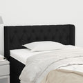 Kopfteil mit Ohren Schwarz 103x16x78/88 cm Stoff