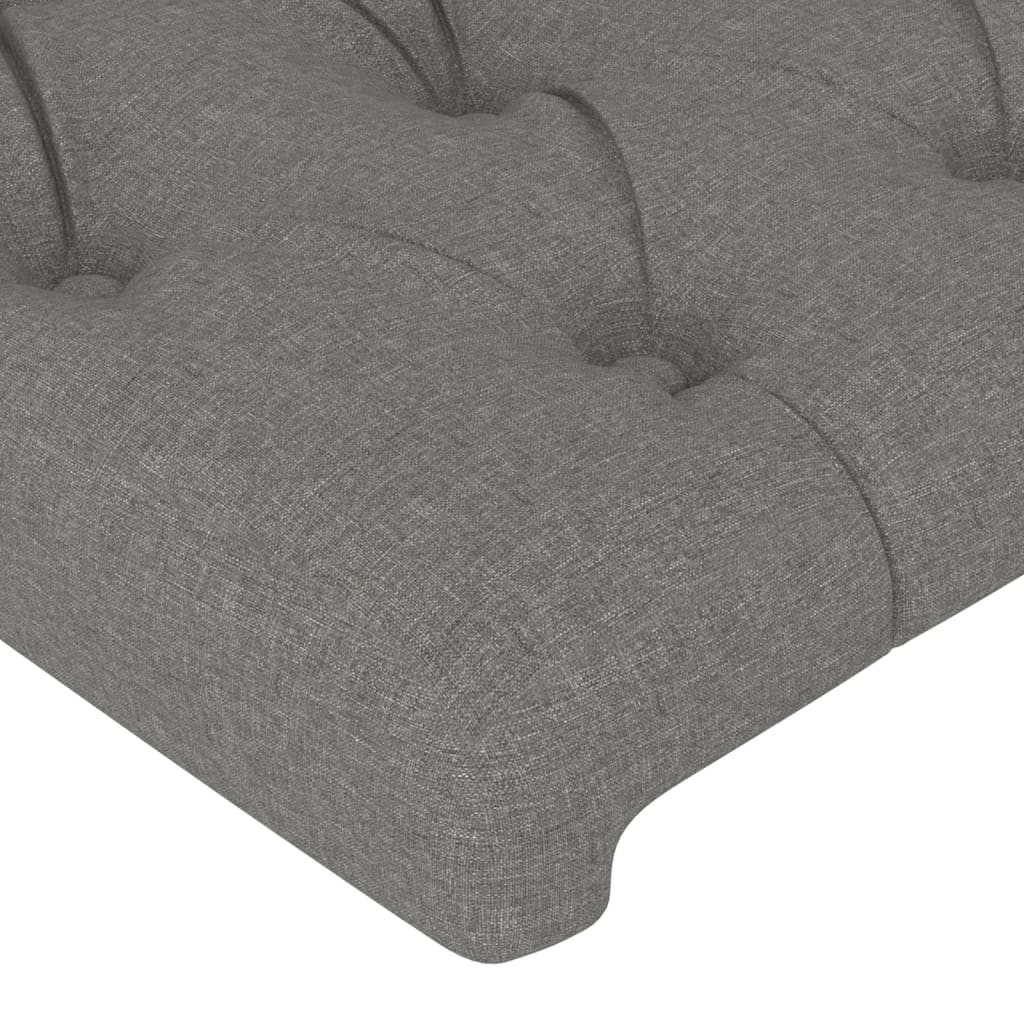 Kopfteil mit Ohren Dunkelgrau 147x16x78/88 cm Stoff