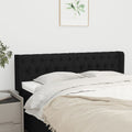 Kopfteil mit Ohren Schwarz 163x16x78/88 cm Stoff