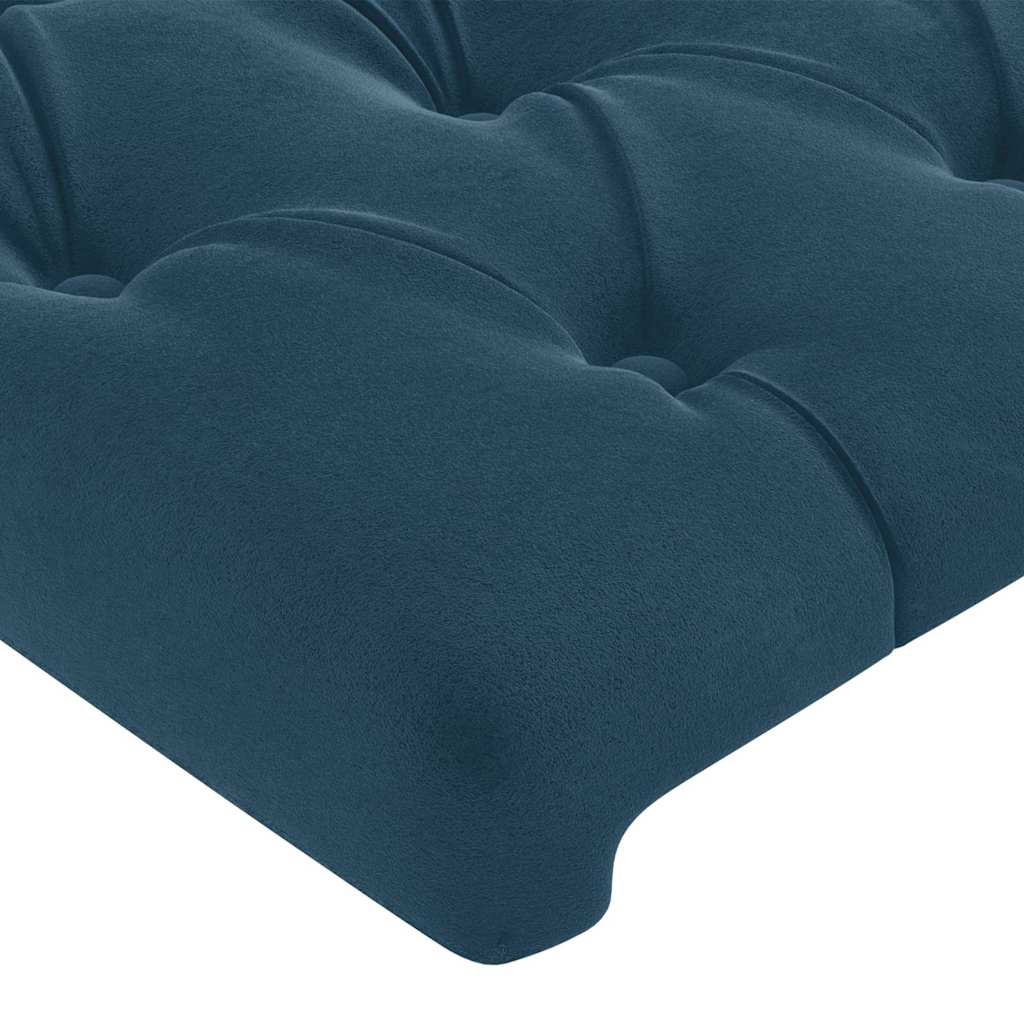 Kopfteil mit Ohren Dunkelblau 147x16x78/88 cm Samt