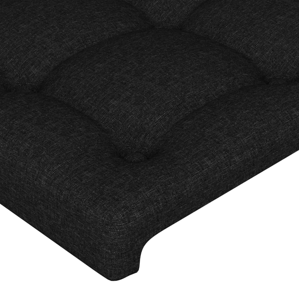 Kopfteil mit Ohren Schwarz 103x16x78/88 cm Stoff