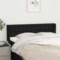 Kopfteil mit Ohren Schwarz 147x16x78/88 cm Stoff