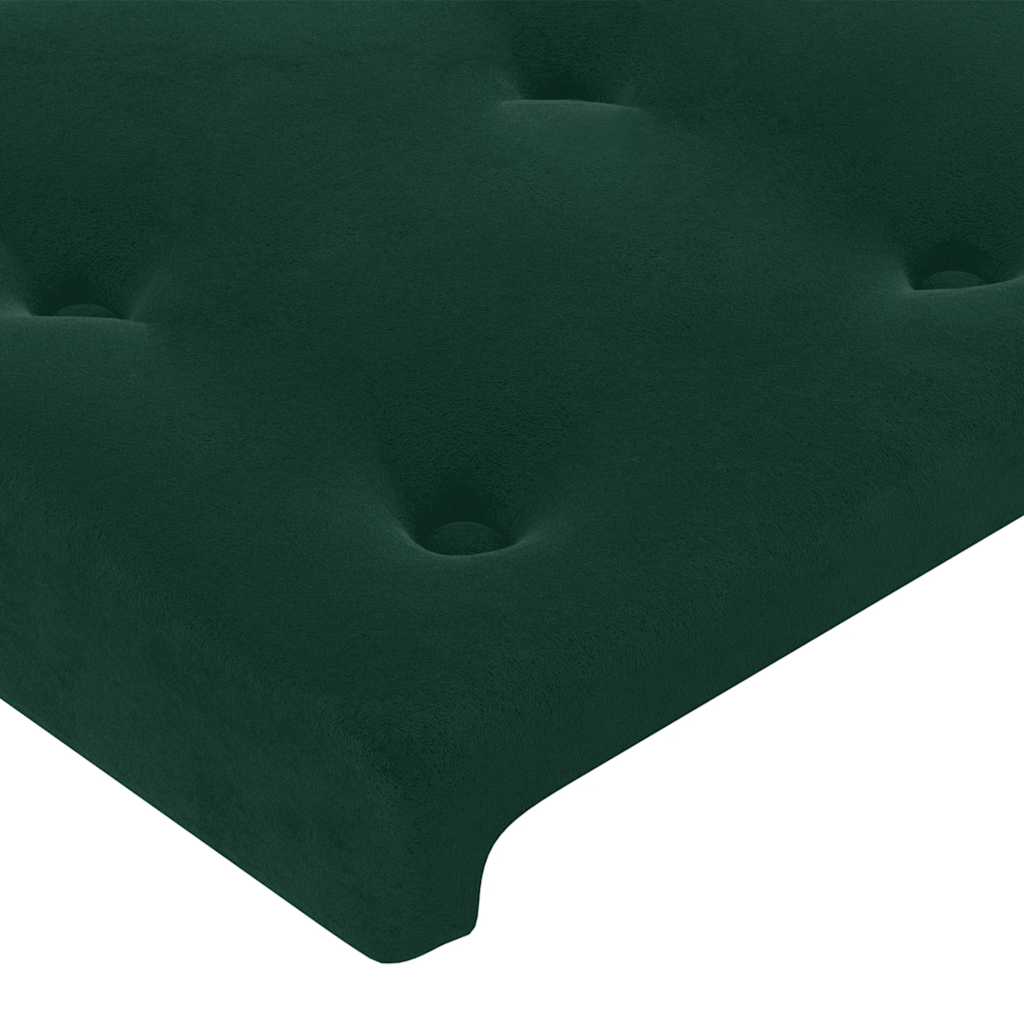 Kopfteil mit Ohren Dunkelgrün 183x16x78/88 cm Samt